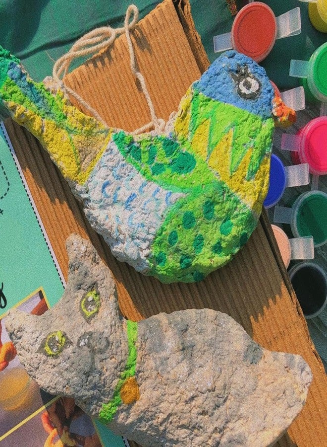 active hands papier mache air dry non-toxic light weight easy to knead and mould instant mix soft grey homogeneous clay for art and craft-Multi color - Image 5